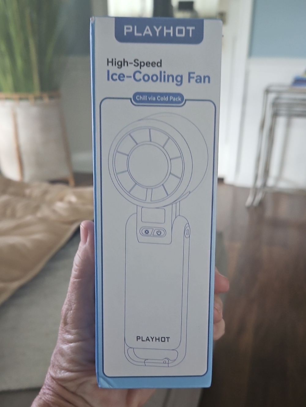 PLAYHOT High-Speed Ice-Cooling Fan - Light Green & White